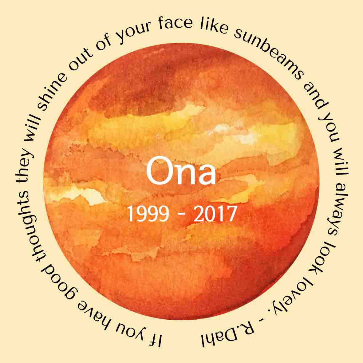 sticker van Ona